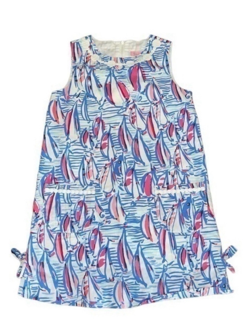 EUC size 3T Girls  Alina Sailboat Print shift dress in Red Right & Return print